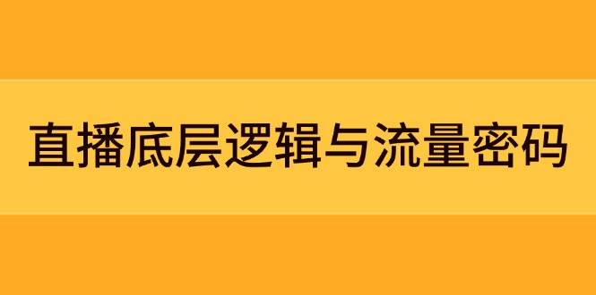 直播底层逻辑与流量密码：定位模型+案例拆解，急速流承接与数据优化全攻略 - 比牛网比牛网网赚学习知识比牛网